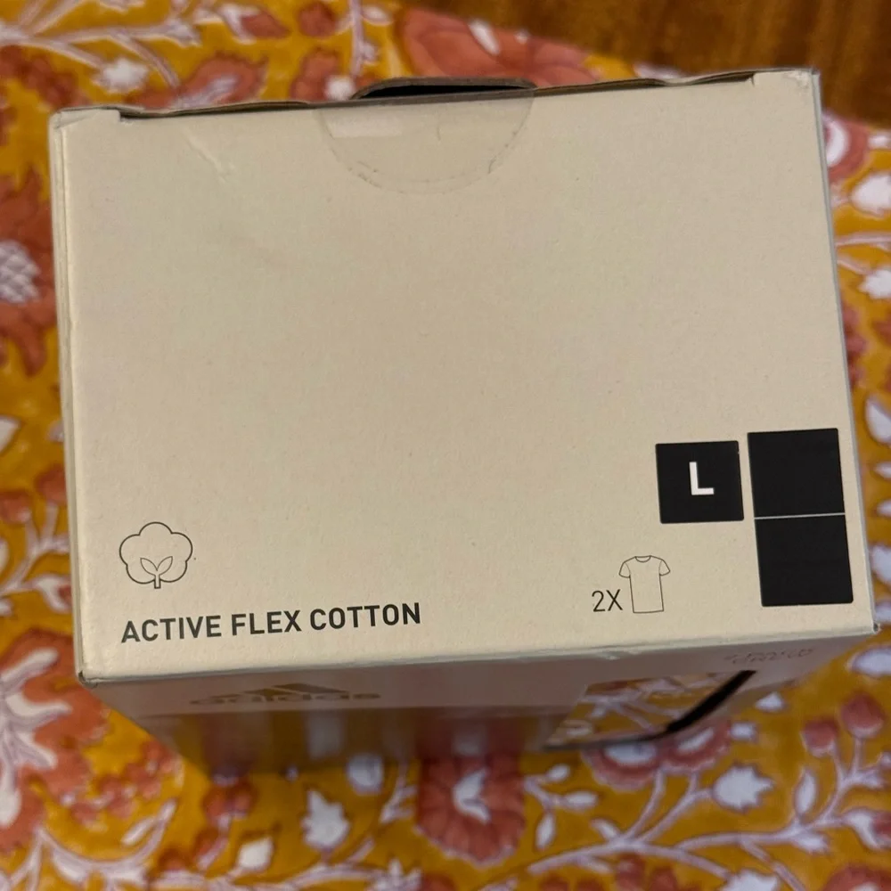ADIDAS men’s 2 Pack Active Flex Cotton Crew Neck T-Shirt